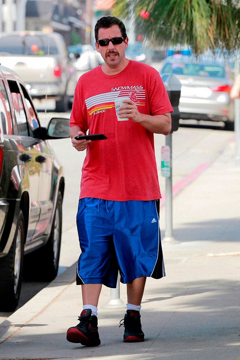 adam sandler red hooded sweatshirt